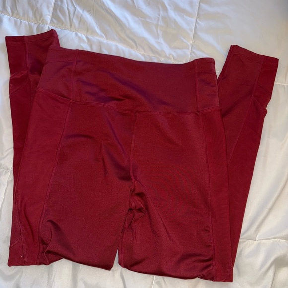 Free People FP Movement Lira Double Lined Mesh Leggings Wine Size Large - Picture 5 of 5